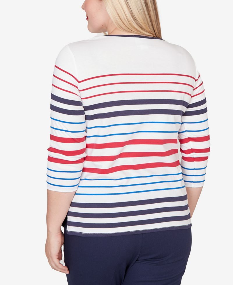Petite Lady Liberty Stars and Stripes Americana Top