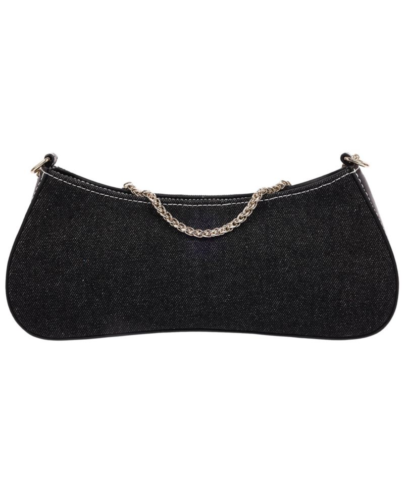 Women's Zip Top Denim Shoulder Bag