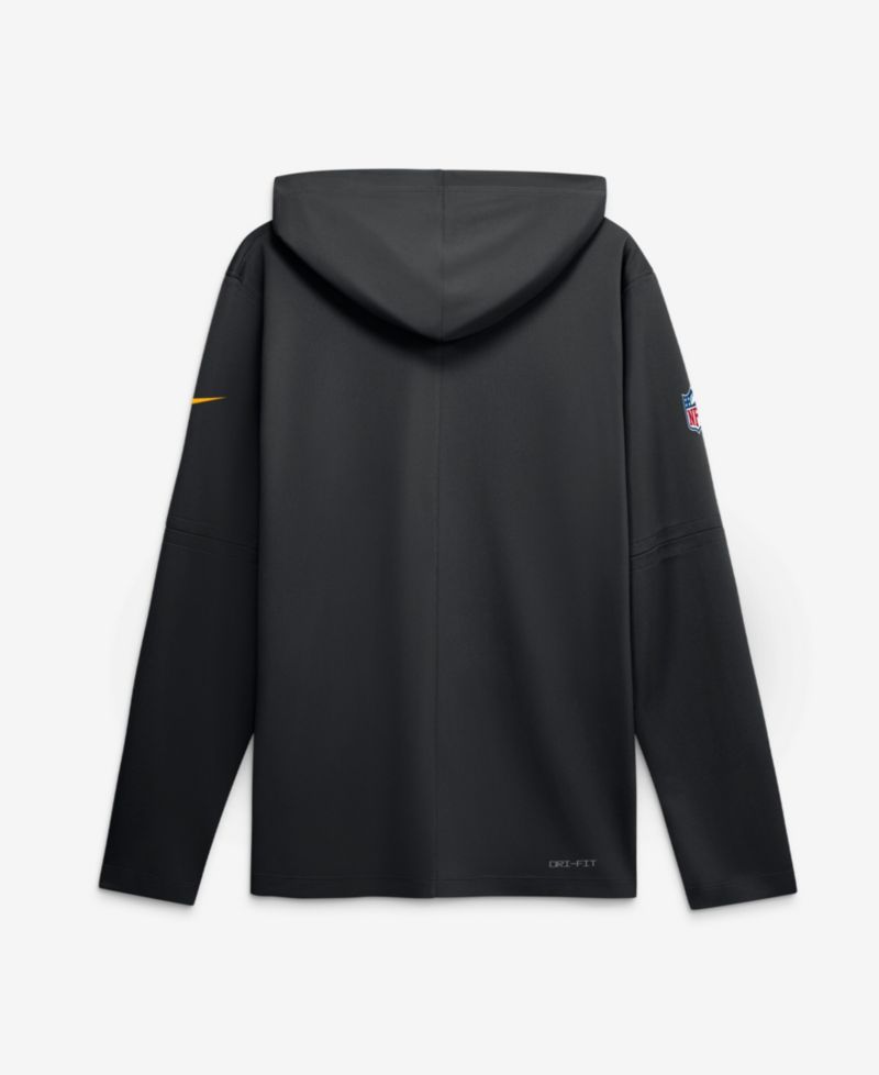 Men's Black Washington Commanders Sideline Lightweight Long Sleeve Hooded Dri-FIT T-Shirt