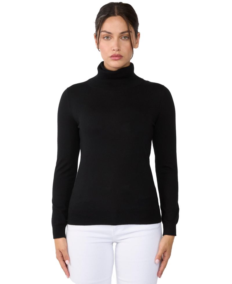 Women's 100% Cashmere Turtleneck Sweater | Tissue Weight Cashmere Sweaters