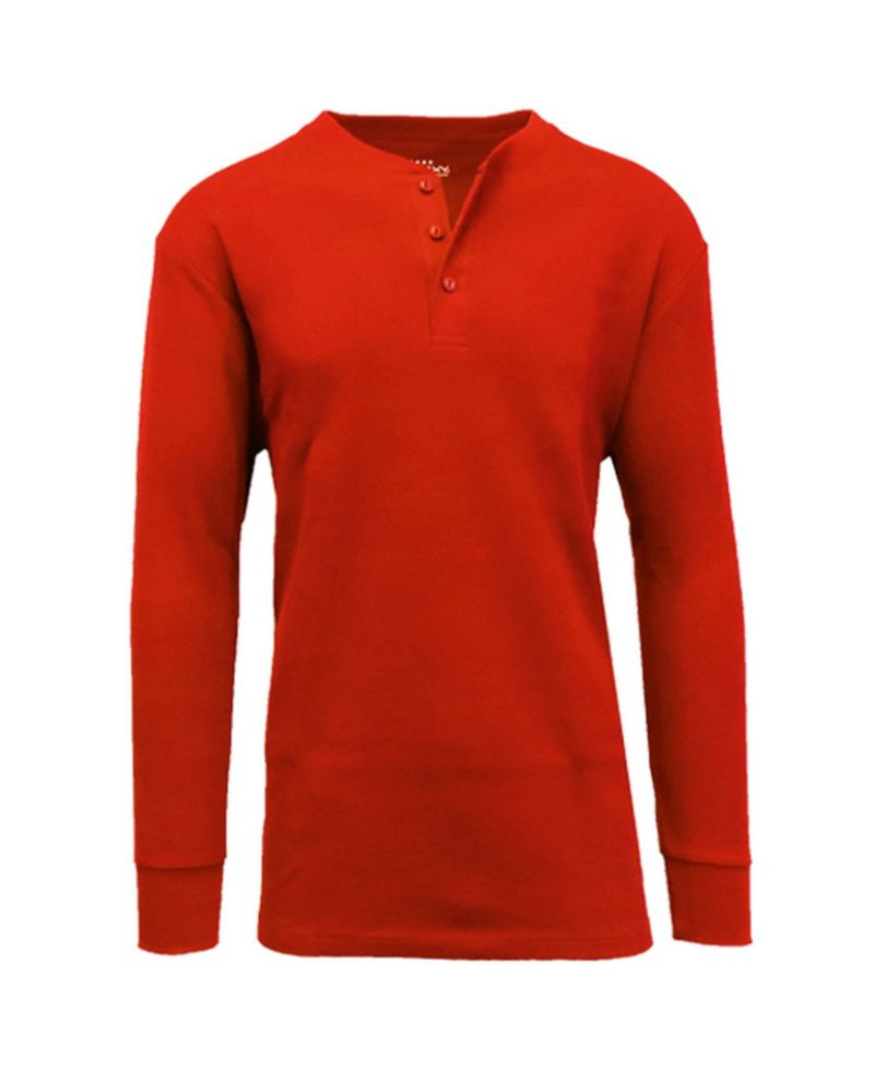 Men's Long Sleeve Thermal Henley Tee