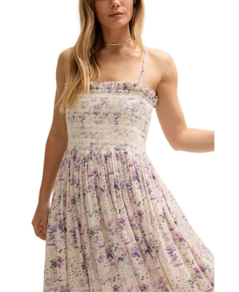 Women's Annie Smocked Print Maxi Dress