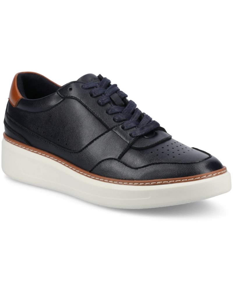 Men's Hustle Comfort Perforated Low Top Flexible Court Sneakers