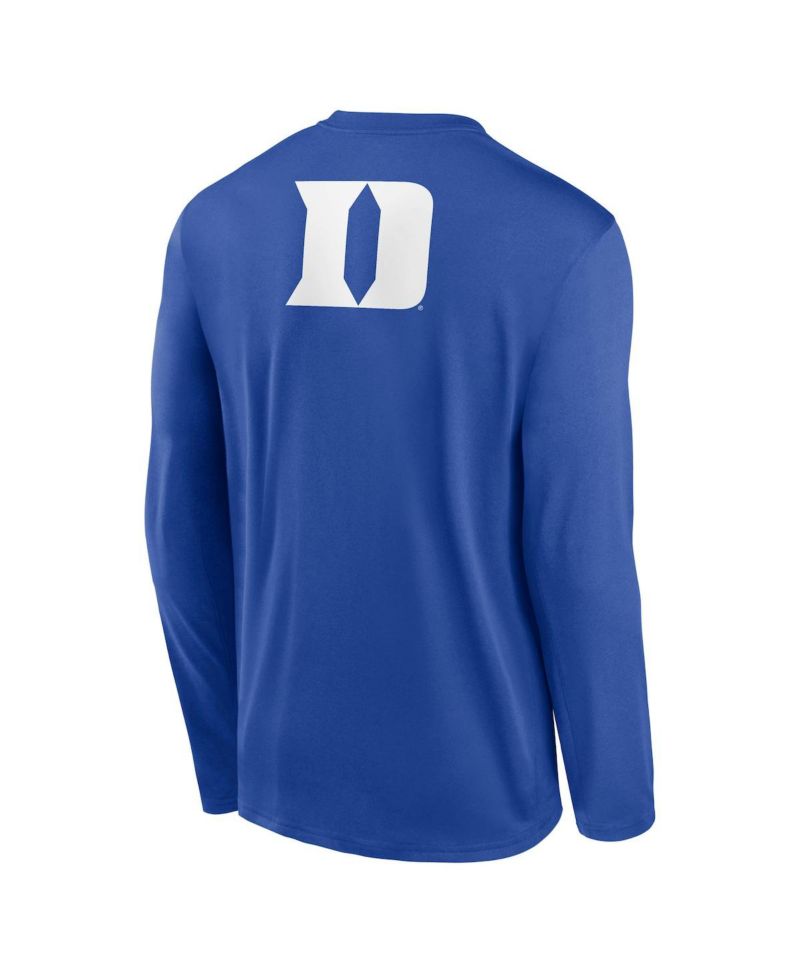 Men's Royal Duke Blue Devils Primetime Campus 2-Hit Legend Long Sleeve T-Shirt