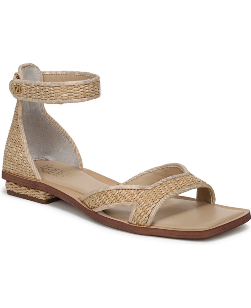 Women's Elisa Open Square Toe Ankle Strap Flat Sandals