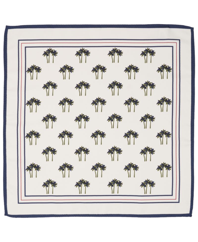 Men's Palm Printed Pocket Square