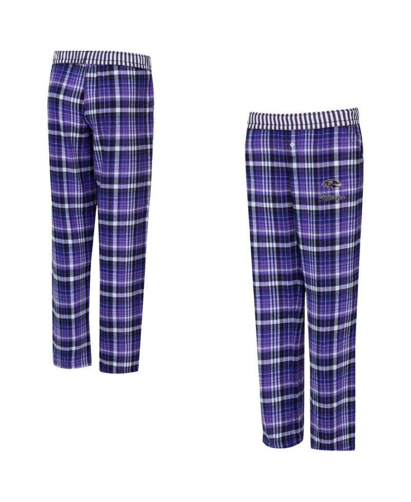 Women's Purple Baltimore Ravens Laney Plaid Tri-Blend Pants
