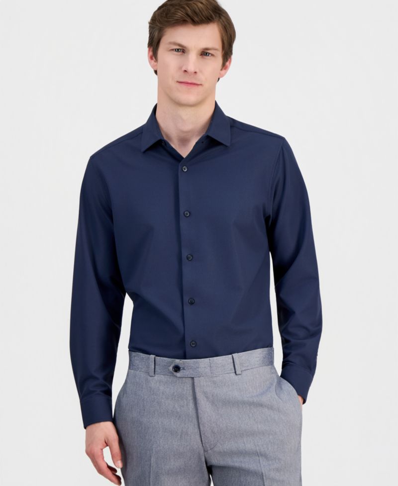 Men's Slim-Fit Performance Four-Way Stretch Dress Shirt