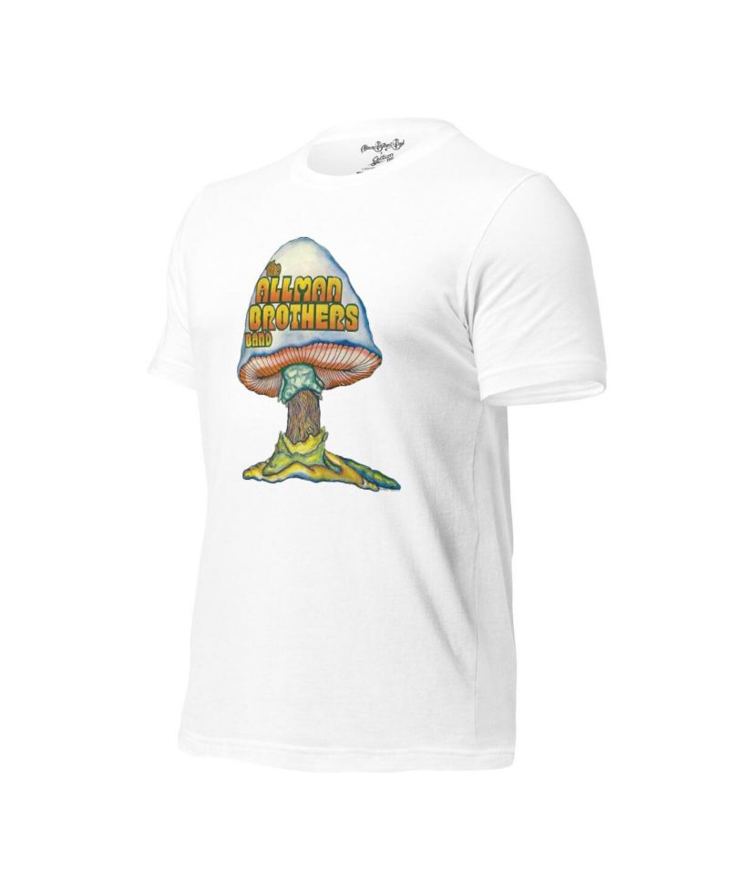 Men's and Women's White The Allman Brothers Band Color Mushroom Tri-Blend T-Shirt