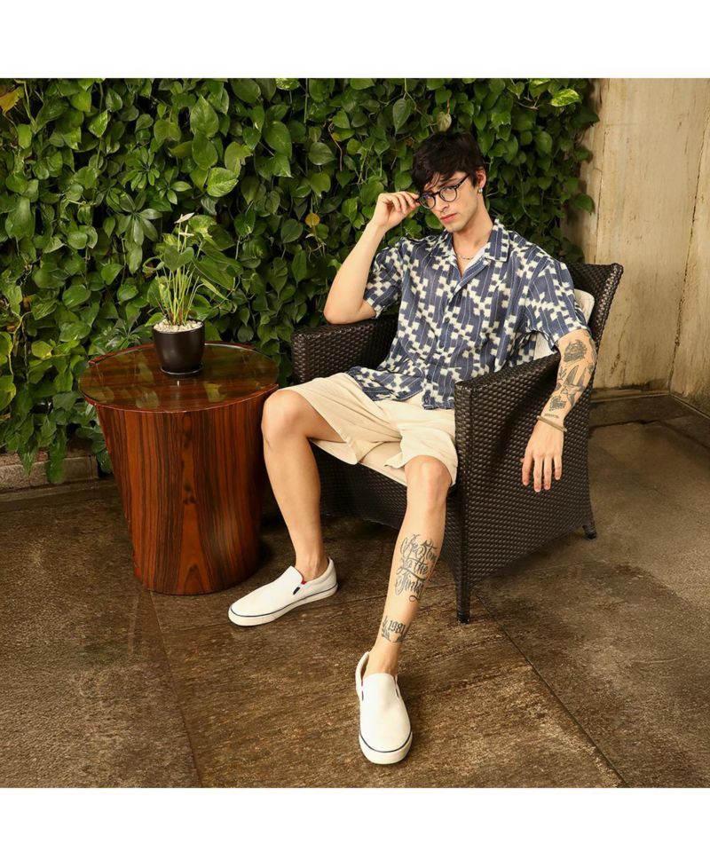 Men's Dice Mesh Oversized Shirt