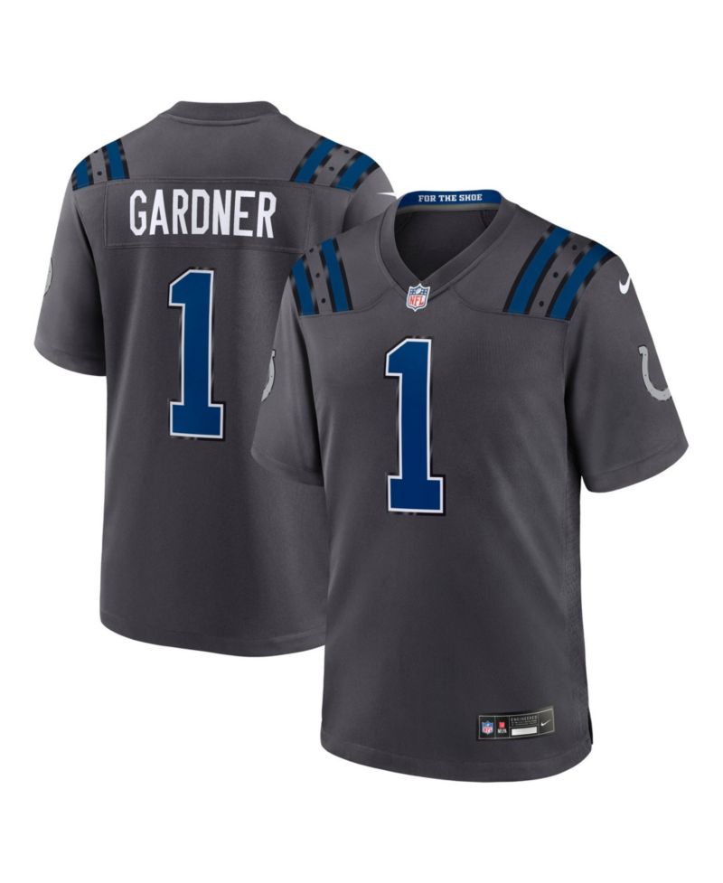 Men's Ahmad Sauce Gardner Anthracite Indianapolis Colts 2026 Rivalries Collection Game Jersey