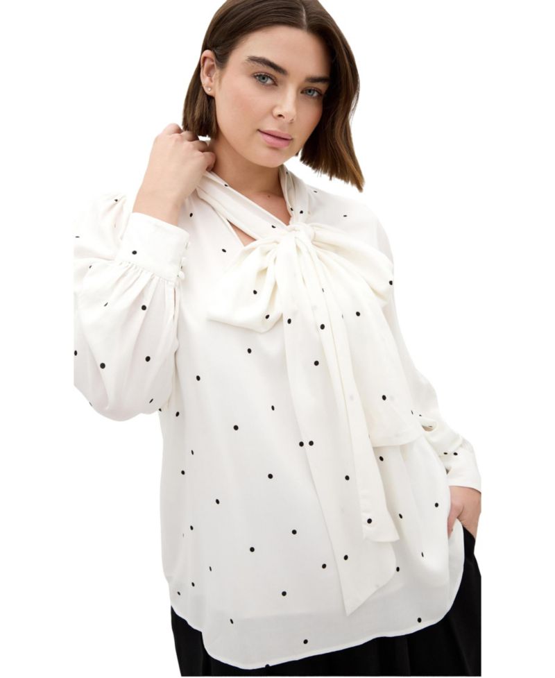 Women's Kensie Spot Neck Tie Top