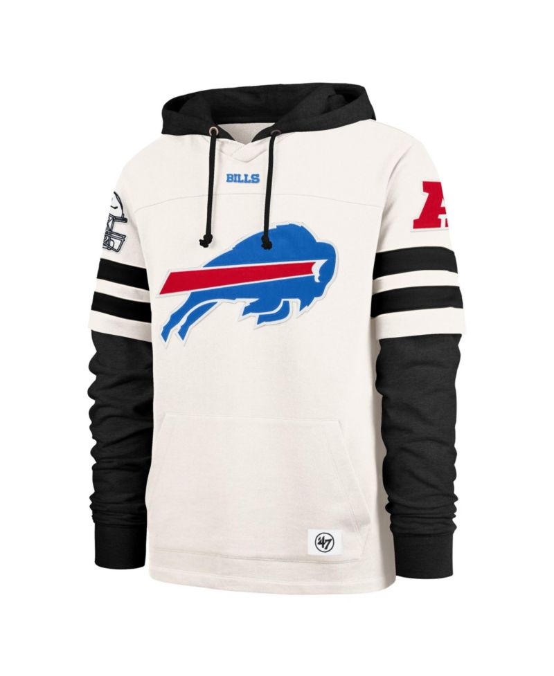 Men's Cream Buffalo Bills Split Zone Cornerback Duo Lacer Hoodie