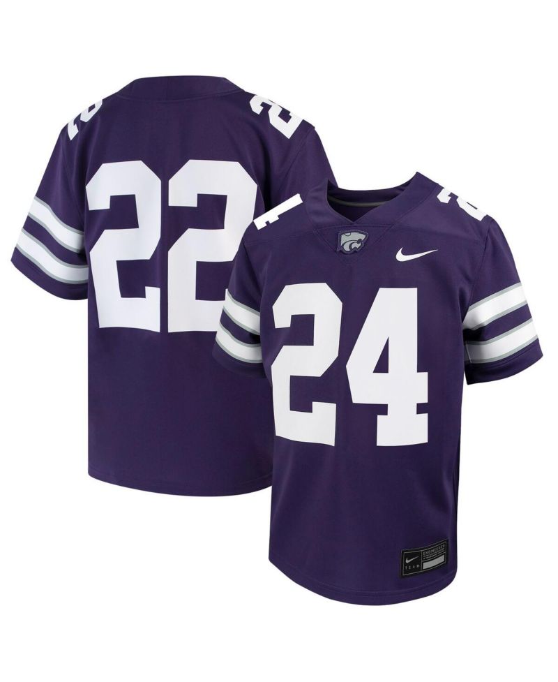 Big Boys and Girls 24 Purple Kansas State Wildcats Untouchable Football Jersey