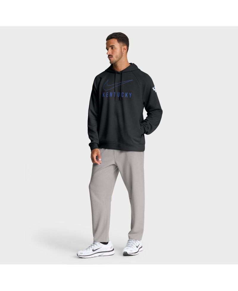 Men's Black Kentucky Wildcats Premium Raglan Performance Pullover Hoodie