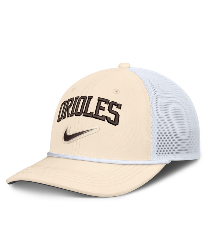 Men's Natural/White Baltimore Orioles Rise Dri-FIT Trucker Adjustable Hat