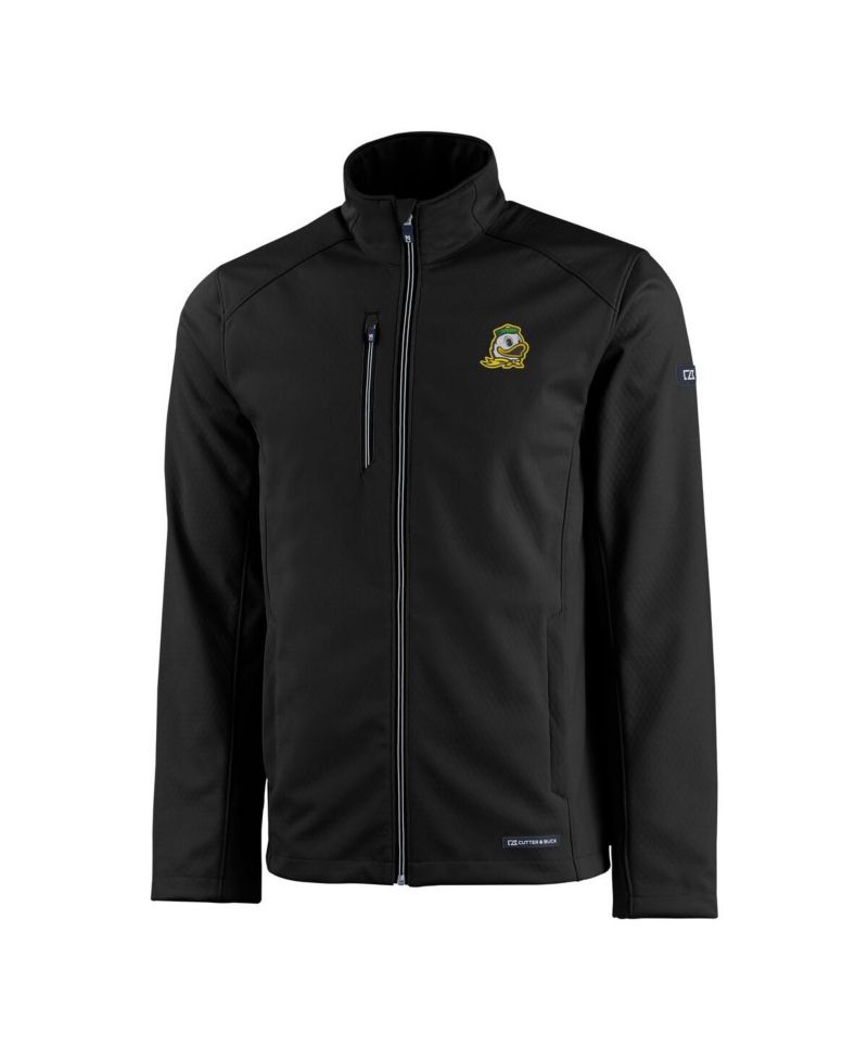 Men's Black Oregon Ducks Evoke Eco Softshell Full-Zip Jacket