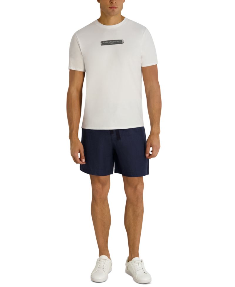 Men's Regular-Fit Drawstring Linen Shorts