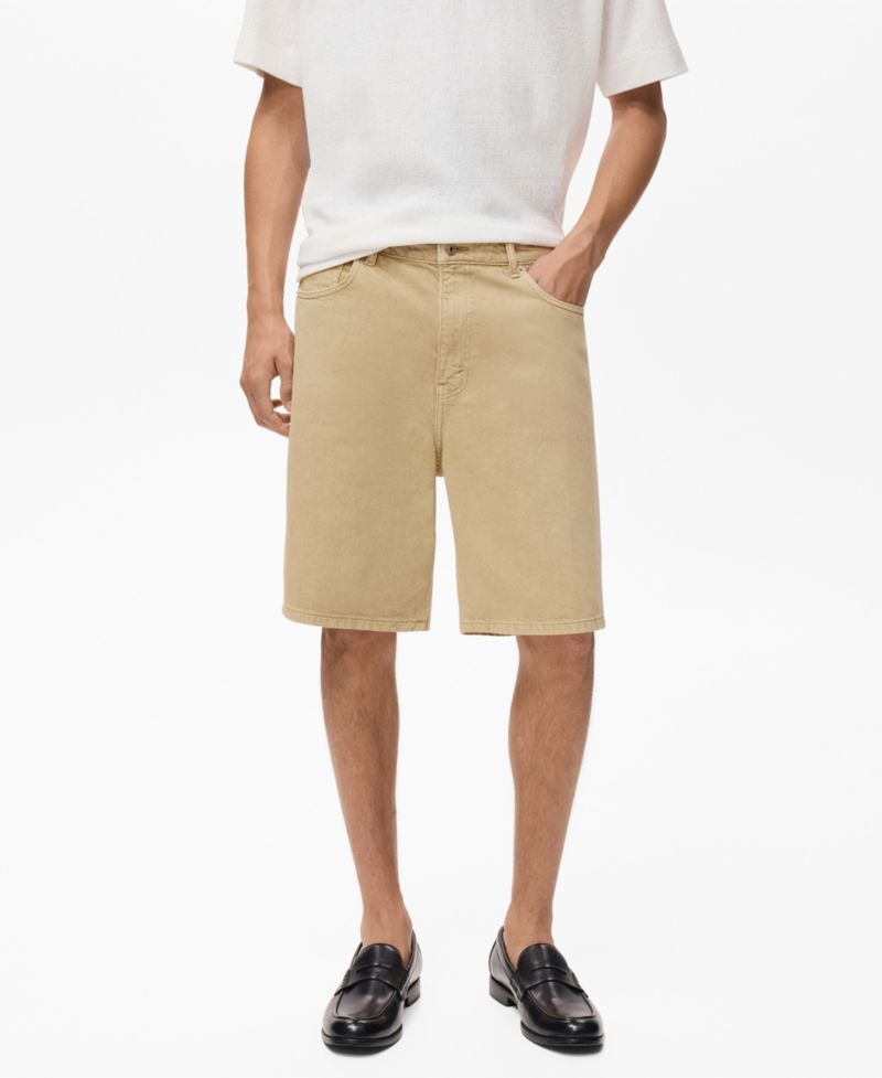 Men's Denim Relaxed-Fit 9.53" Bermuda Shorts