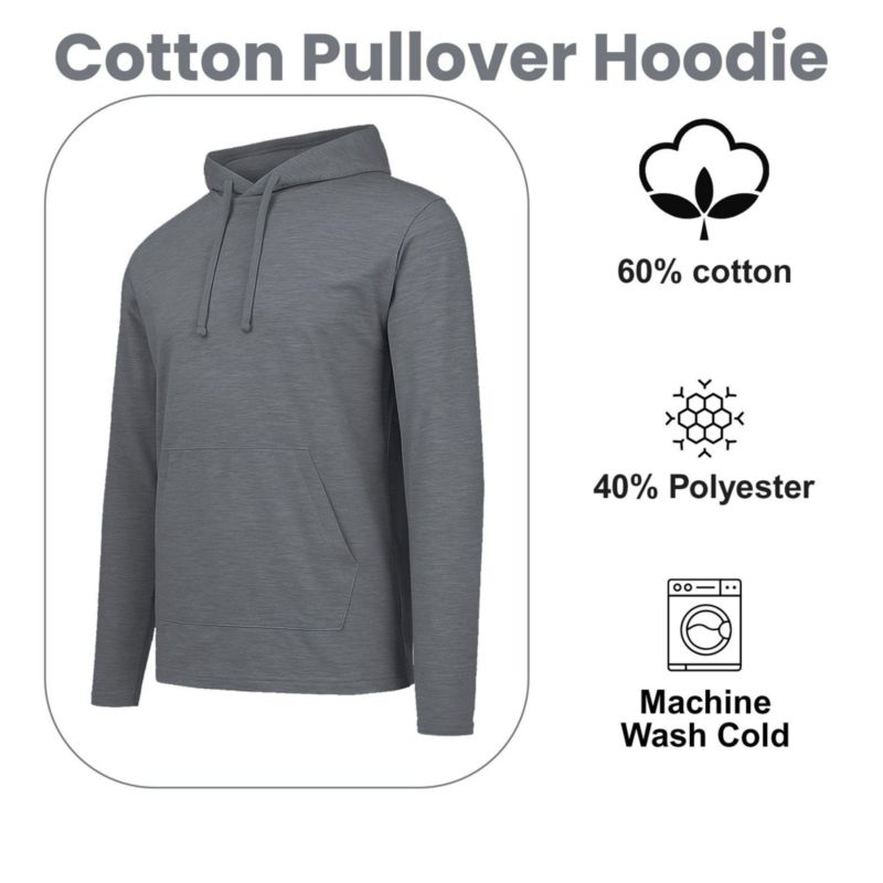 Women's Loose Fit Cotton Lightweight Casual Pullover Drawstring Hoodie With Pocket