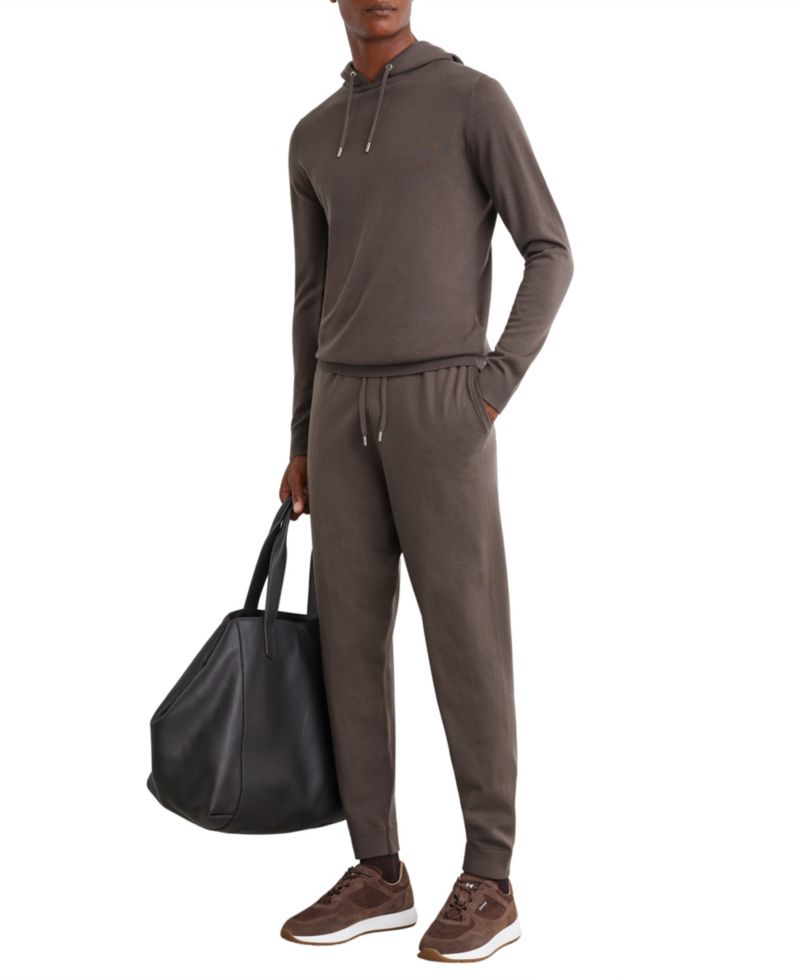 Men's Holland Merino Wool Slim-Fit Long-Sleeve Hoodie