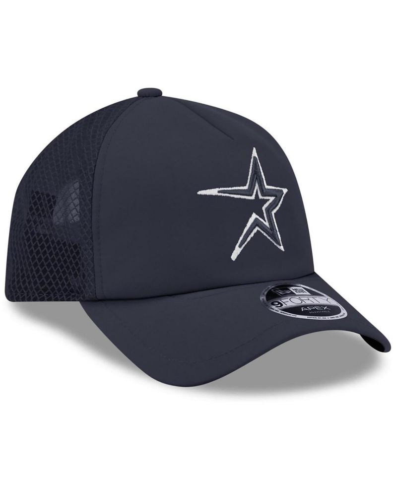 Men's Navy Houston Astros 2026 Batting Practice Alternate Apex 9FORTY Adjustable Hat