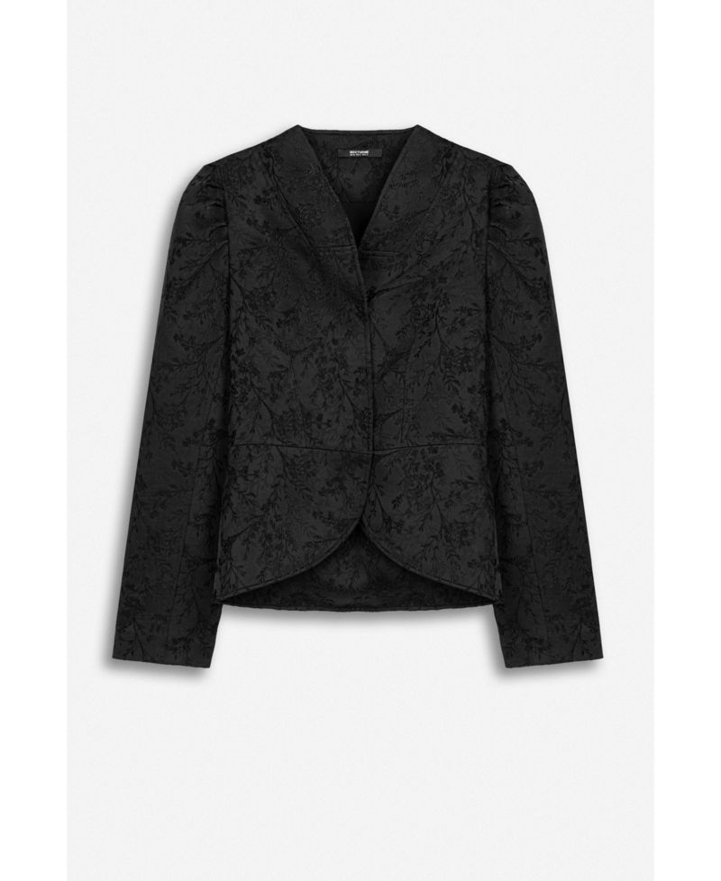 Women's Balloon Sleeve Jacquard Jacket