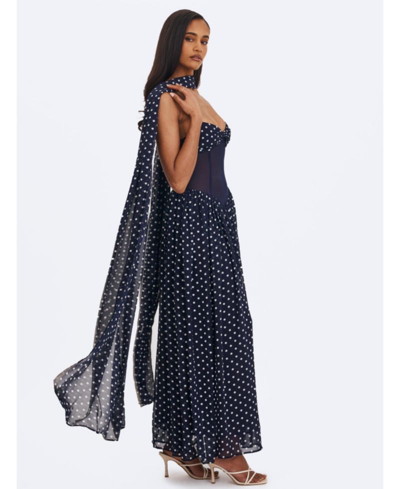 Women's Juliette Polka Dot Chiffon Maxi Dress
