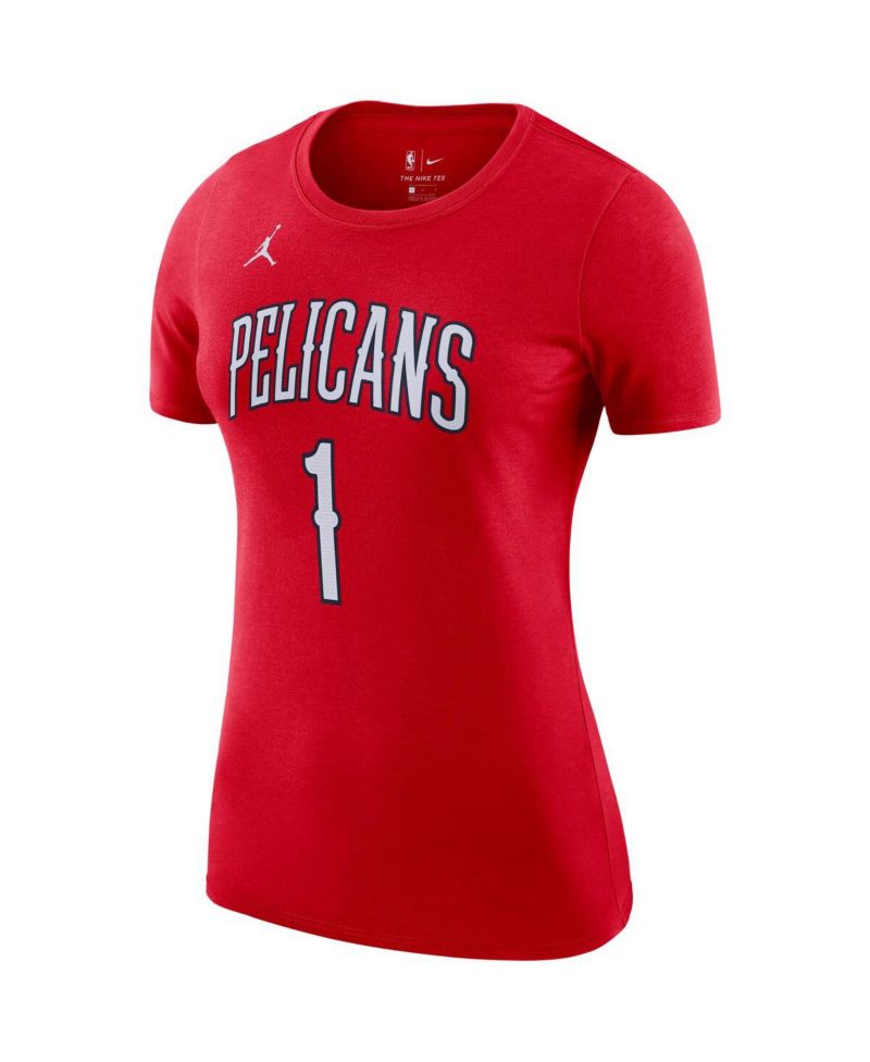 Women's Zion Williamson Red New Orleans Pelicans Statement Edition Name & Number T-shirt