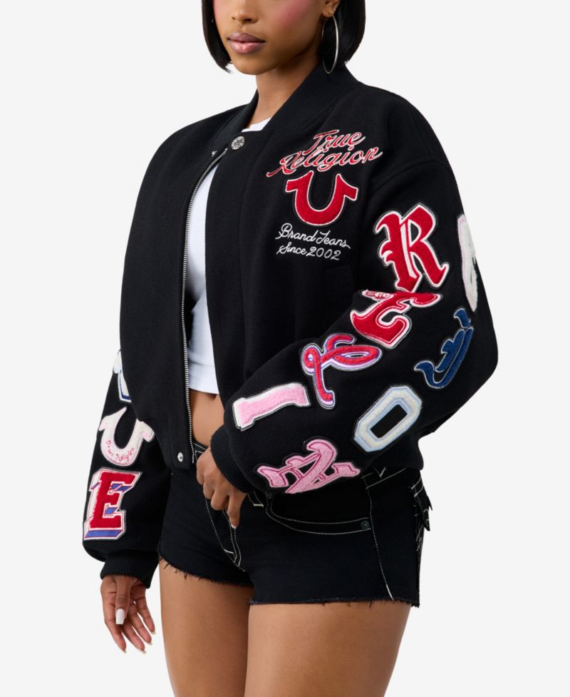 Women's Graphic Short Bomber Jacket
