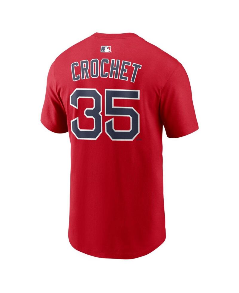 Men's Garrett Crochet Red Boston Red Sox Name & Number T-Shirt