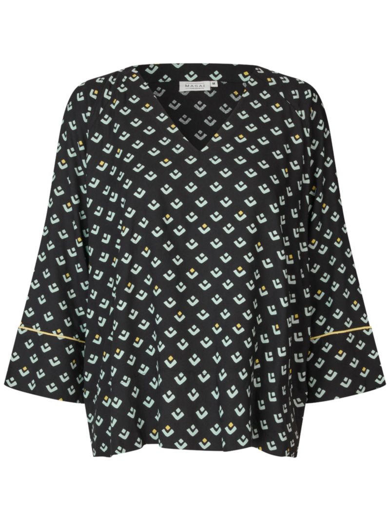 Women's Beniko V-Neck Printed Blouse