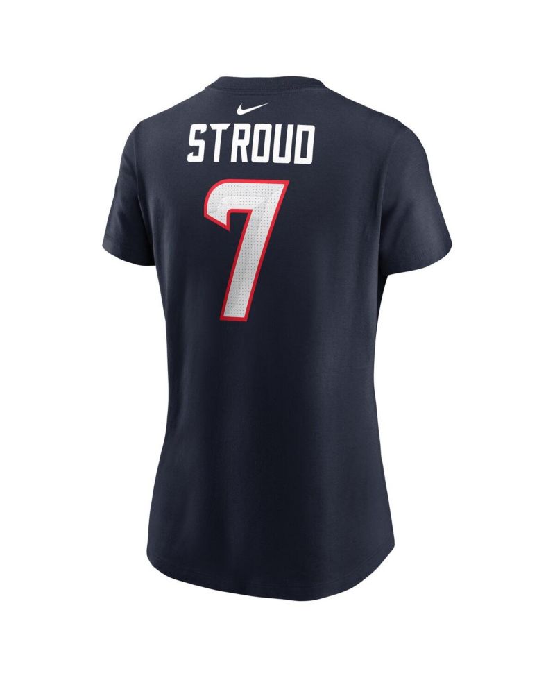 Women's C.J. Stroud Navy Houston Texans Player Name & Number T-Shirt