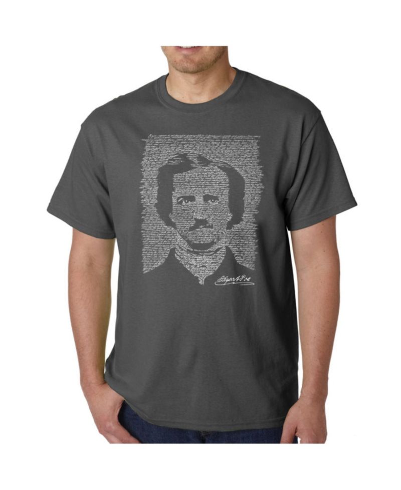 Mens Word Art T-Shirt - Edgar Allen Poe - The Raven