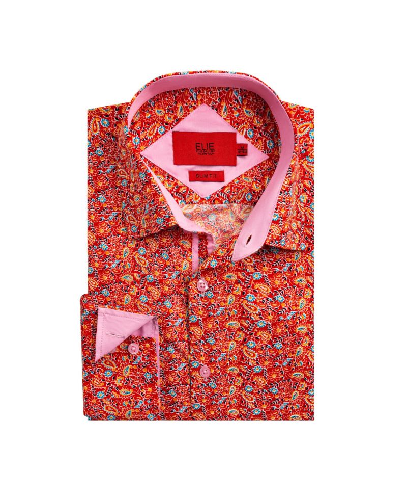 Big Boys Slim Fit Paisley Print Shirt