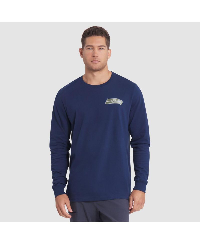 Men's College Navy Seattle Seahawks 2025 Rivalries Collection Essential Long Sleeve T-Shirt