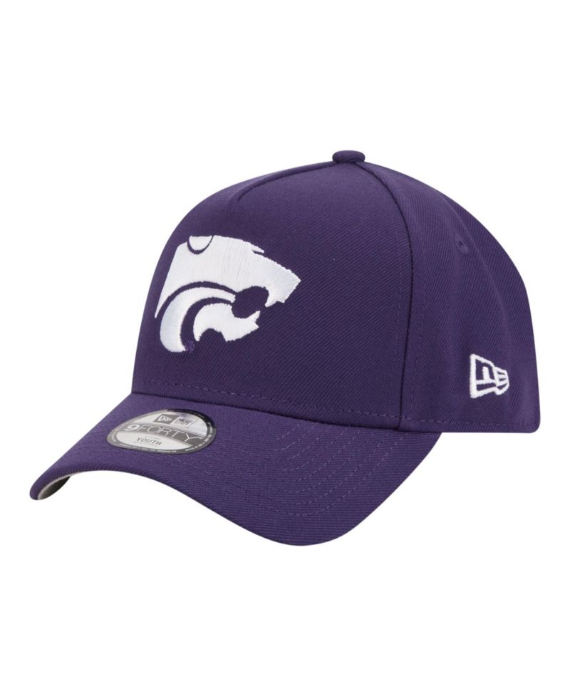 Big Boys and Girls Purple Kansas State Wildcats 9FORTY A-Frame Adjustable Hat