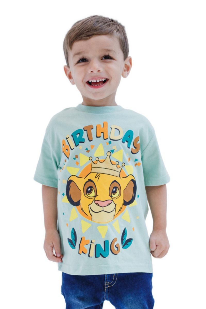 Toddler Boys Simba 2T -5T Short Sleeve Birthday T-Shirt