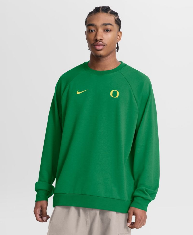 Men's Green Oregon Ducks Premium Performance Raglan Dri-FIT Sweatshirt