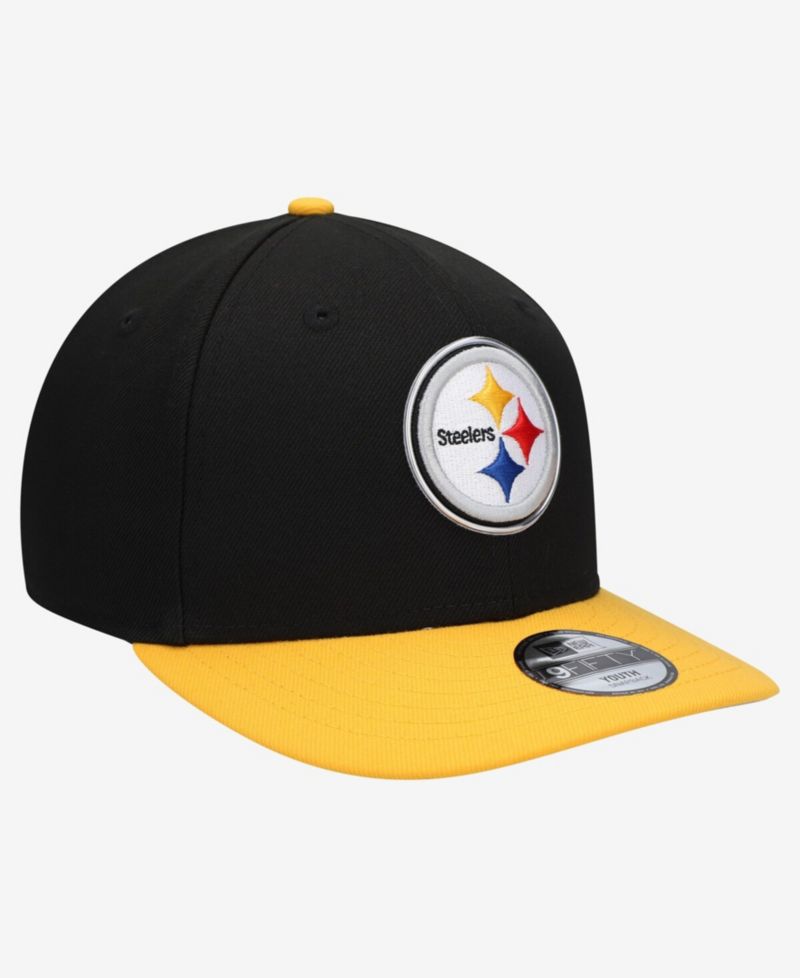 Big Boys and Girls Black/Gold Pittsburgh Steelers 2026 NFL Draft Pre-Curved 9FIFTY Snapback Hat