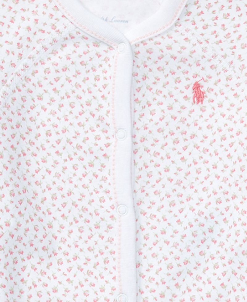 Baby Girls Floral Cotton Coverall