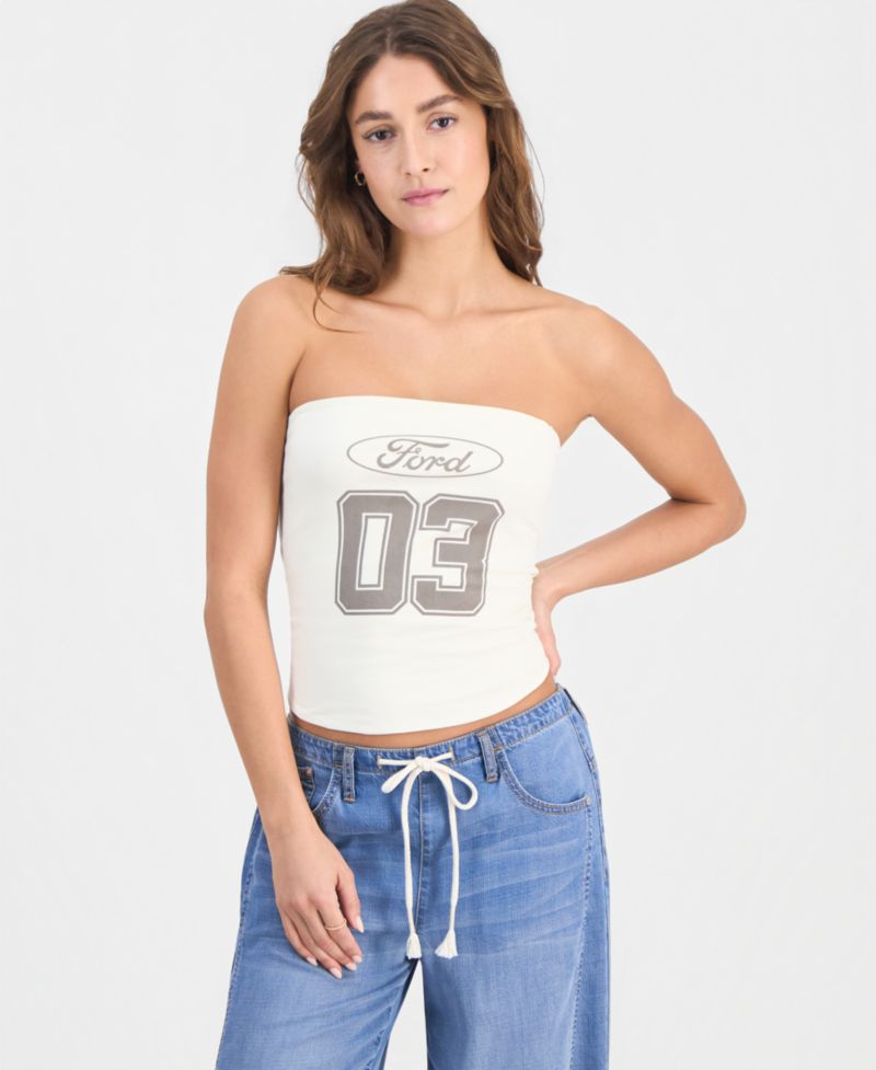 Juniors' Ford Reversible Strapless Tube Top