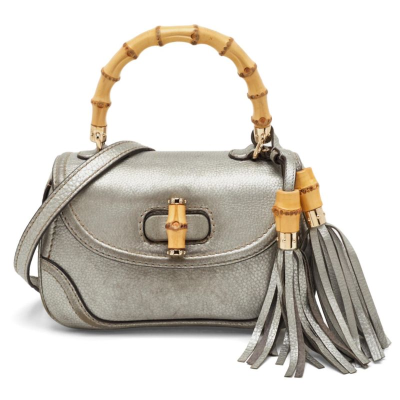 Bamboo Shopper Leather Tote