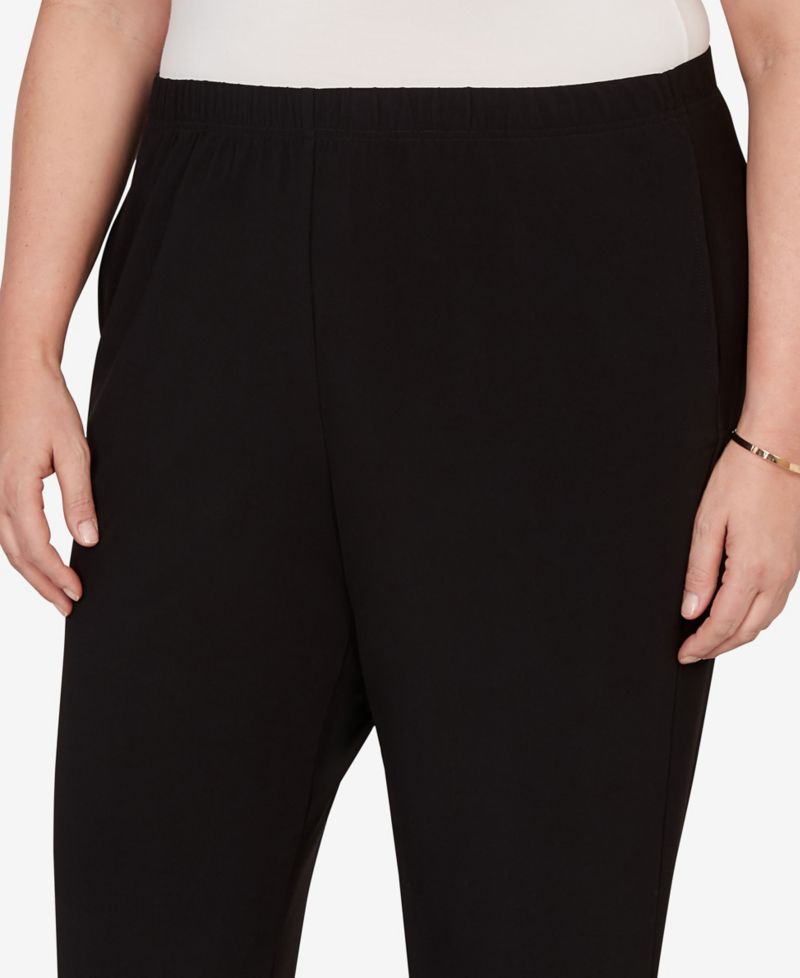 Plus Size Soft Crepe Short Length Pants