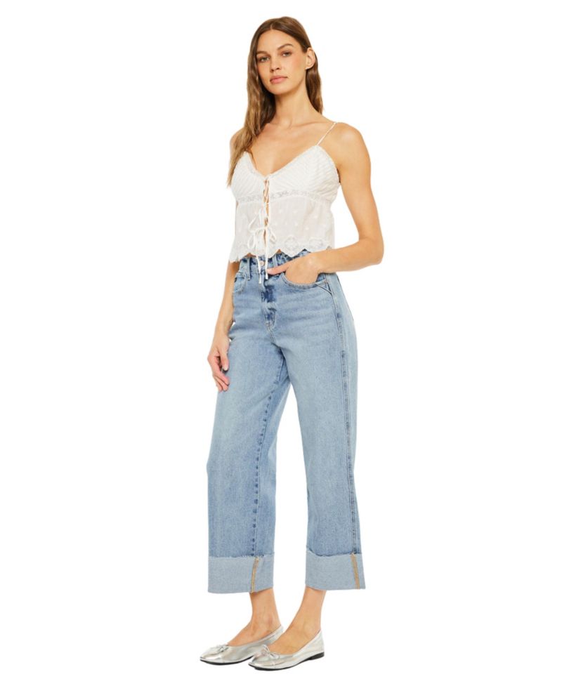 Women's Alfie 90's Cropped Wide Leg Jeans