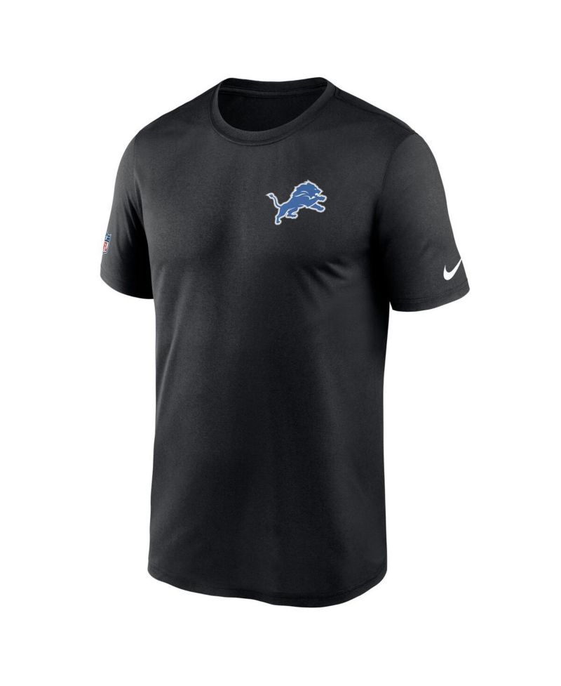 Men's Black Detroit Lions Sideline Alt Pack Small Logo Legend Performance T-Shirt