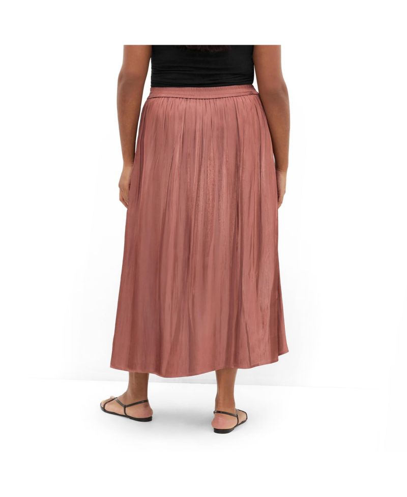 Plus Size Camilla High-Waisted A-Line Midi Skirt
