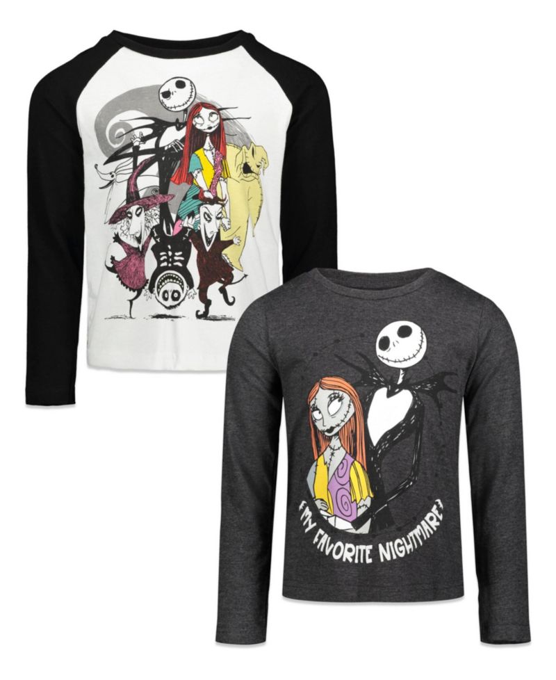 Disney Sally Jack Skellington Girls 2 Pack T-Shirts Toddler |Child