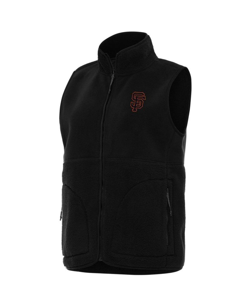 Women's Black San Francisco Giants Nostalgic Full-Zip Vest