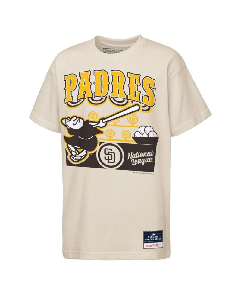 Big Boys and Girls Cream San Diego Padres Step Back Up Mascot T-Shirt